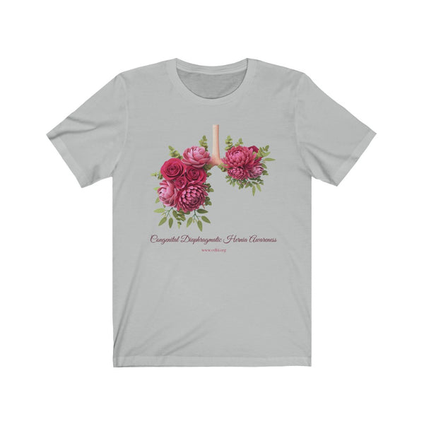 CDH Lungs Roses Unisex Jersey Short Sleeve Tee