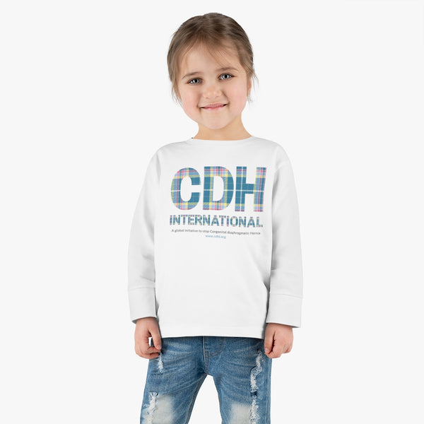 Official Congenital Diaphragmatic Hernia Awareness Tartan Toddler Long Sleeve Tee