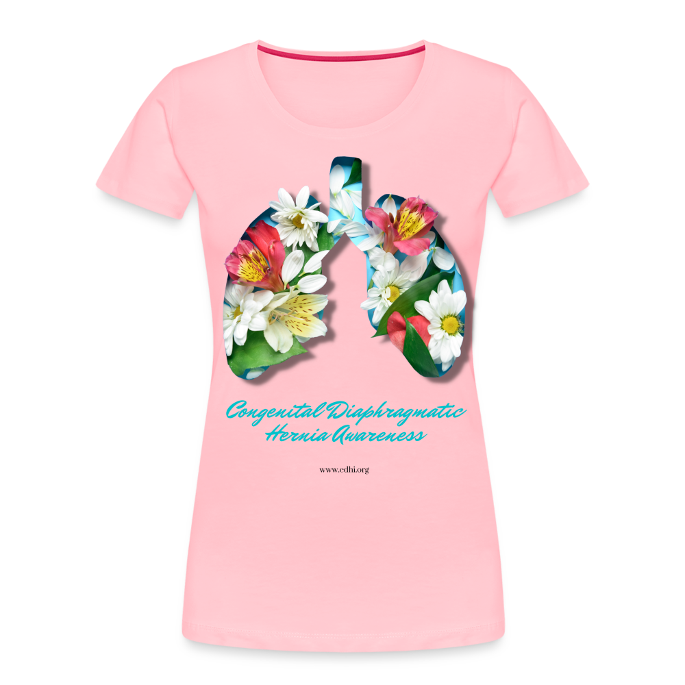 Floral CDH Awareness Shirt Women’s Premium Organic T-Shirt - pink