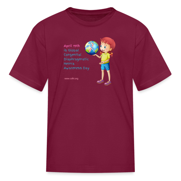 Global CDH Awareness Day Kids' T-Shirt - burgundy