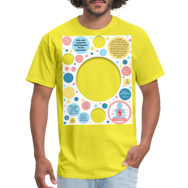 PERSONALIZABLE CDH Awareness Unisex Classic T-Shirt - yellow