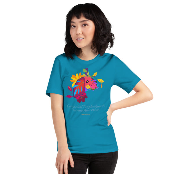 CDH Awareness Tropical Floral Short-Sleeve Unisex T-Shirt