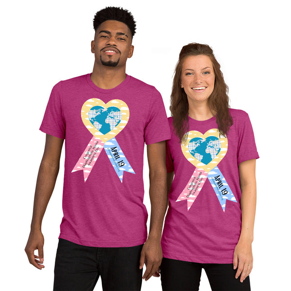 April 19th is Global Congenital Diaphragmatic Hernia Awareness Day Short sleeve t-shirt